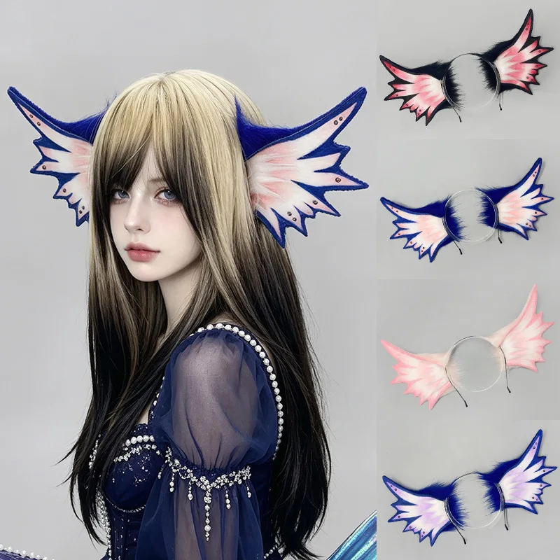 Siren Mermaid Elf Beast Ear Headband Girl Fin Gothic Hair Accessories Comic-Con Deep Space Small Fish Mackerel cos Headgear