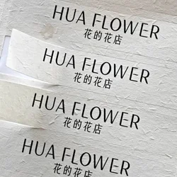 White Grain Texture Stickers Custom Brand LOGO Text Design Print Personalized Thank You Label Adhesive Product Box Packaging DIY