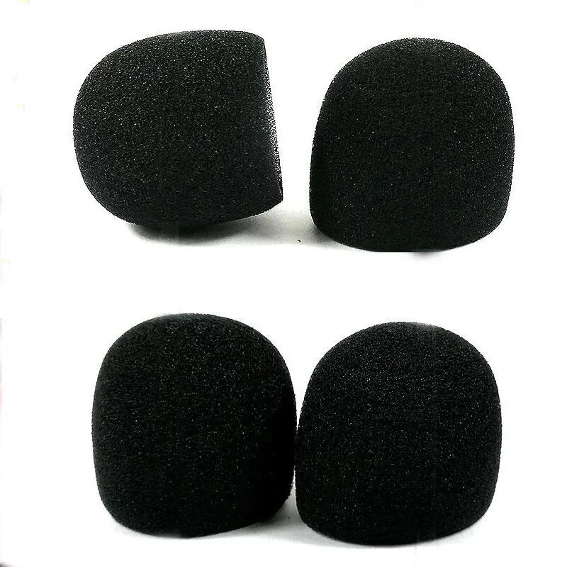 2 pçs preto redondo bola forma microfone tampa pára-brisas grill espumas internas esponja para sm58 slx24 pgx24 pg58 beta58a microfone capa