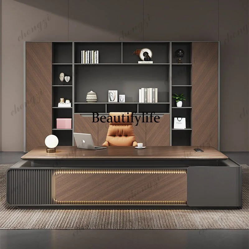 A73  High-end atmospheric boss table, high-end president's desk, office desk and chair combination