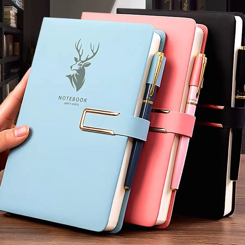 A5 Notebook Soft Leather 160 Pages Retro Notebook for Agenda Eye protection paper Desk Work Business Stationery School Supplies