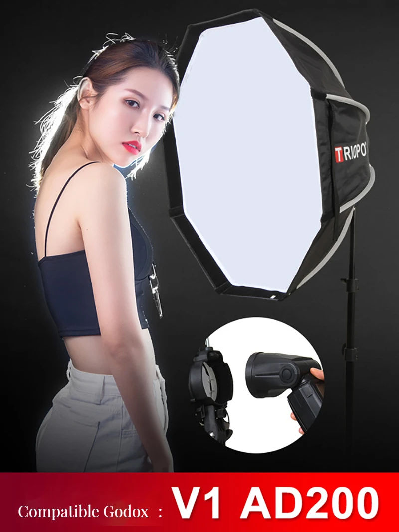 TRIOPO Softbox KX55CM KX 65CM 90CM Octagon Umbrella Light Box For