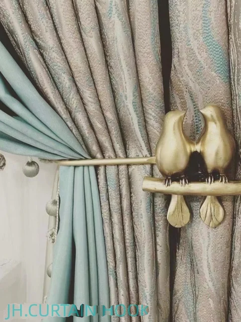 2 sztuk/zestaw Retro Birdie z żywicy zasłona zasłona Holdback Vintage ptak na klamry do zasłon ozdobne haczyki na prosty na ścianę