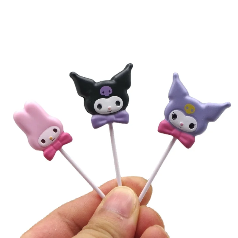 7.5cm Kawaii My Melody Kuromi Balloon Doll Anime Sanrio Action Figure DIY Dessert Cake Decoration Cute Toys Gifts for Children