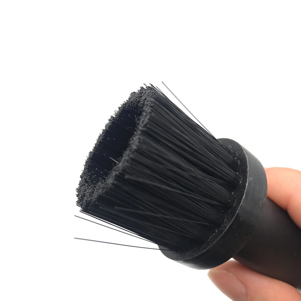 

1pc Universal Car Tire Cleaning Brush Black Car Rim Surface Detailing Cleaning Tool Car Wheel Screws Brush Auto Tool Accessories