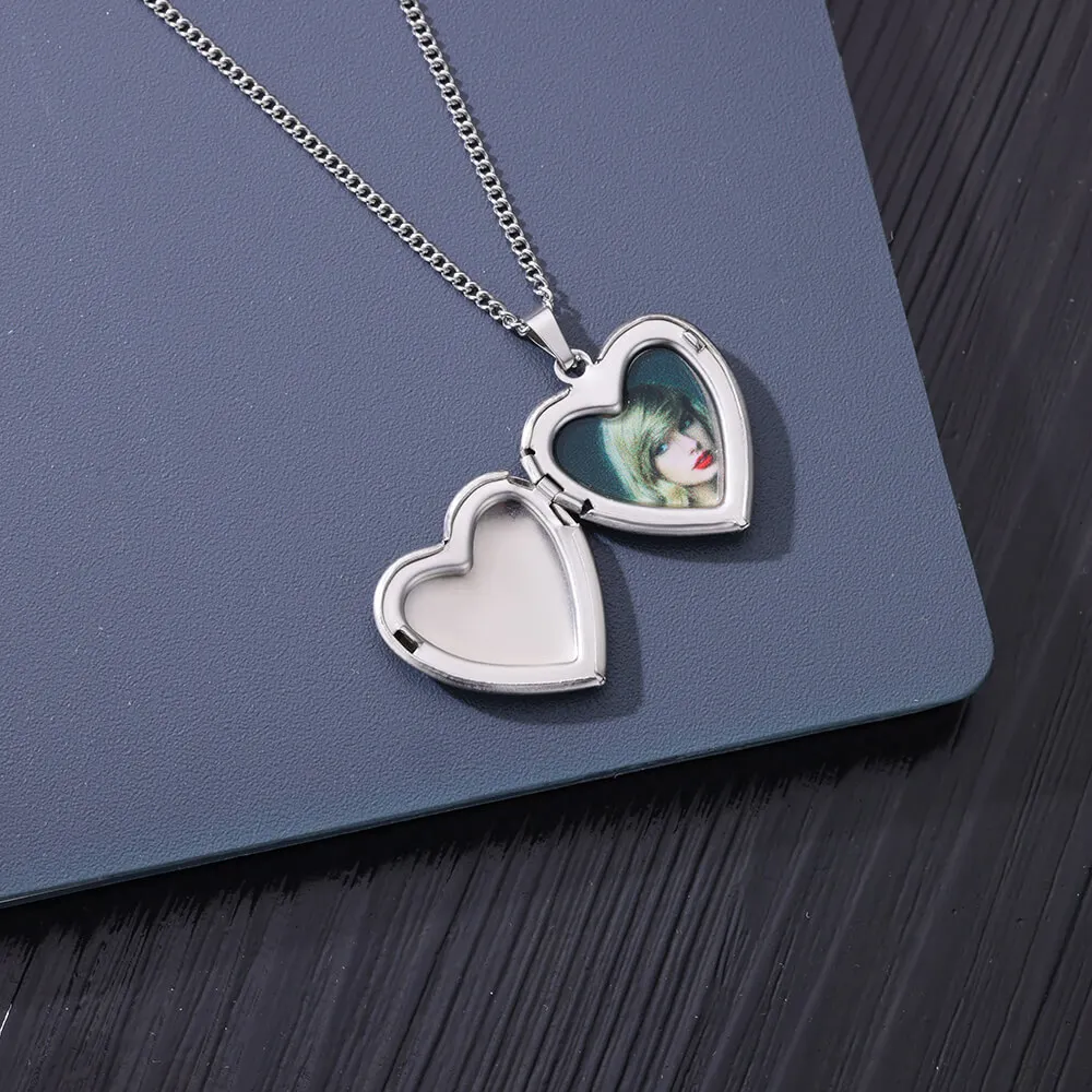 Collier photo coeur personnalisé, collier pendentif photo personnalisé, cadeau de bijoux en acier inoxydable personnalisé, famille, ami, couple