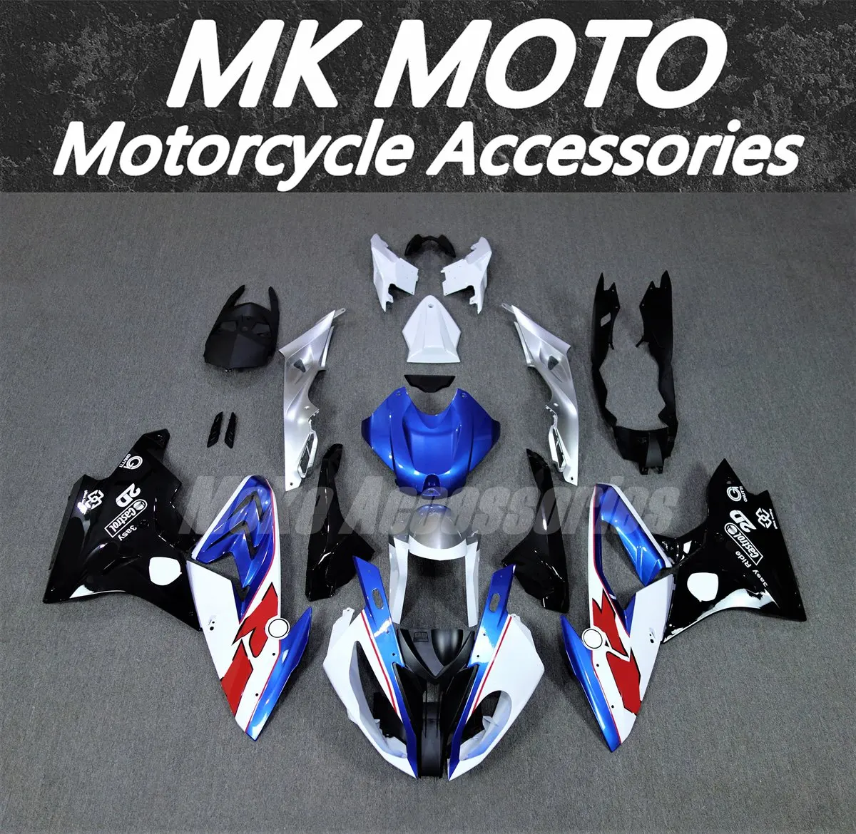 

Moke moto Motorcycle Fairings Kit Fit For S1000rr 2017 2018 Bodywork Set High Quality ABS Injection New Blue Black White Silver