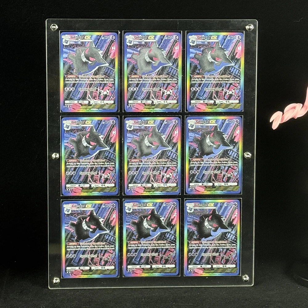 DIY Anime PTCG Pocket Series Collection Card Gengar Ex Spooky Shot English Refractive Color Flash Trading Cards Child Gifts