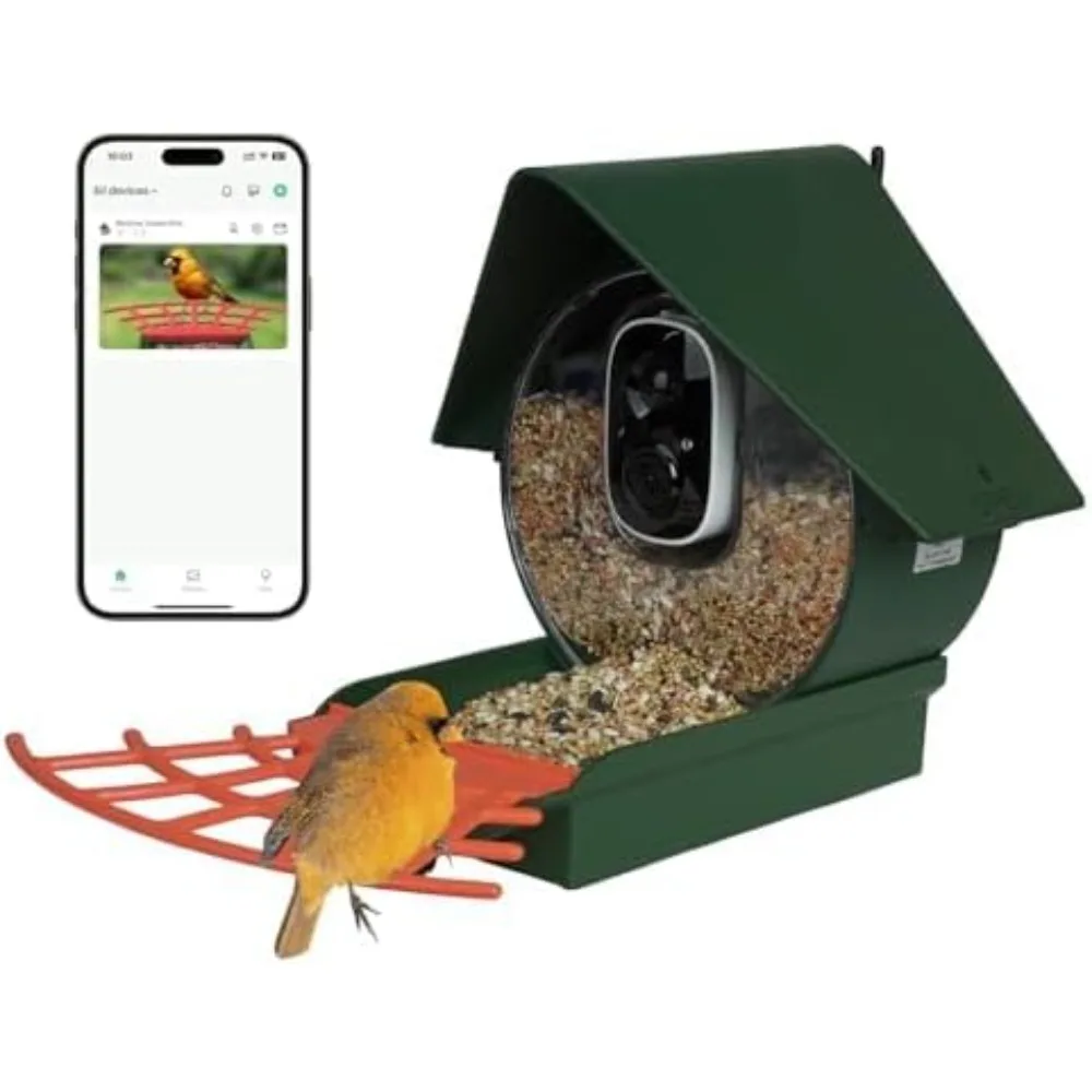 

Smart Solar Feeder Camera: AI Identify WiFi Camera with Auto Bird Video Capture & Instant Notifications, Ideal Bird Lover