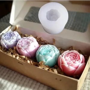 Rose con brotes, molde de silicona, jabón de flores, fragancia de vela, molde de pastel de yeso 10 Mejor molde de velas de zapatos de ventas - №9