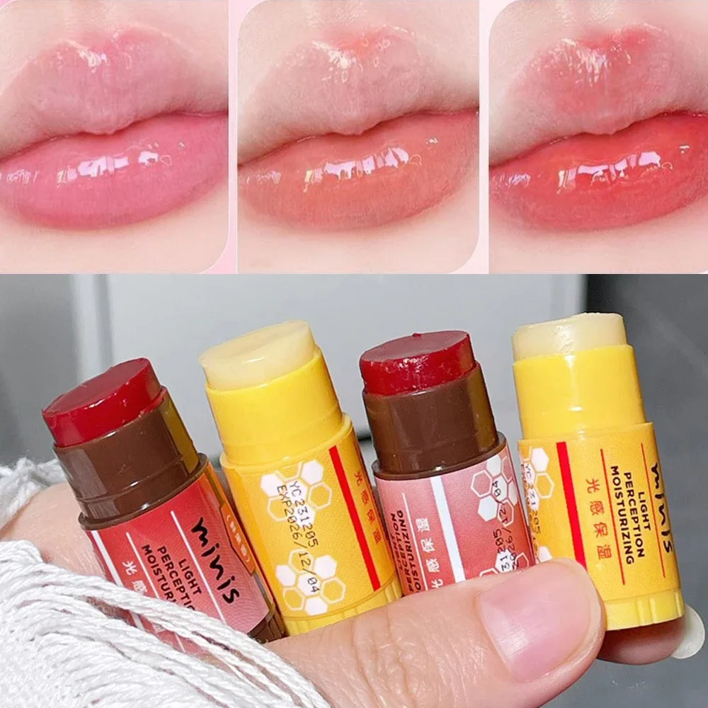 Mini bálsamo labial de gelatina, lápiz labial de fruta, antisecado, grietas, hidratante, nutre, desvanece los labios, reparación de líneas finas, cuidado de los labios, cosméticos