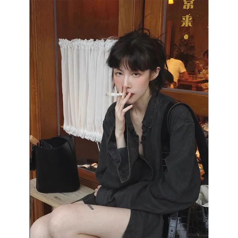 

Denim Coats Jacket For Women Womens Spring Velvet Gentle Romantic Raglan Balloon Sleeved Spliced Festival Urban O-Neck Lacework