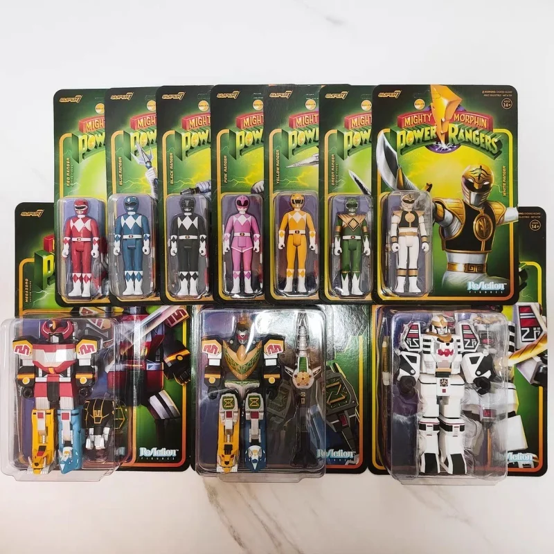 

Новая в наличии Super7 Mighty Morphin Power Rangers Carded Series 1 - Dragonzord, Red Ranger & Rita Repulsa Модель Подарочный набор игрушек