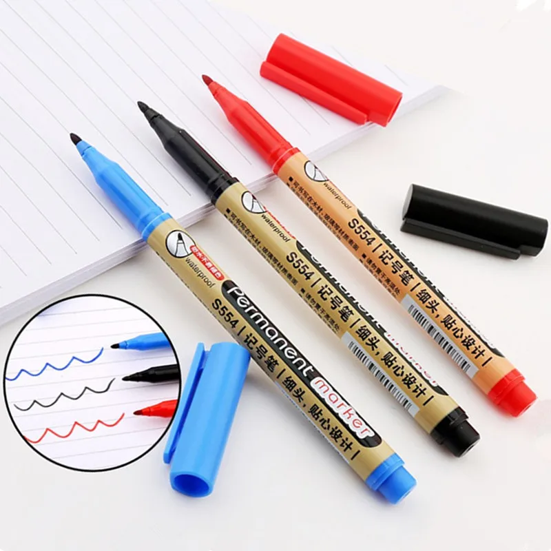 Deli Colored Oily Waterproof Marker Pen Tyre CD Fabric Painting Artist Drawing Tool School Office Supply Student Stationery MP13