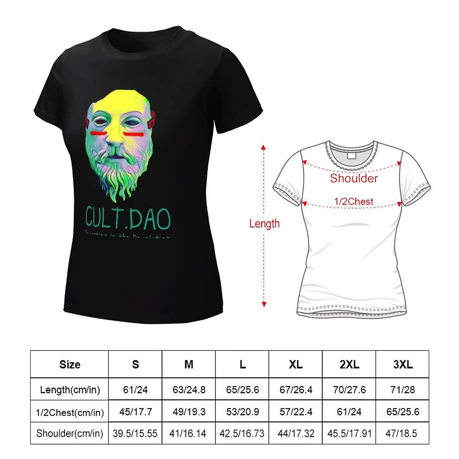 Cult DAO 3D Logo Cryptocurrency T-Shirt vintage clothes kawaii clothes female white t-shirt dress for Women sexy