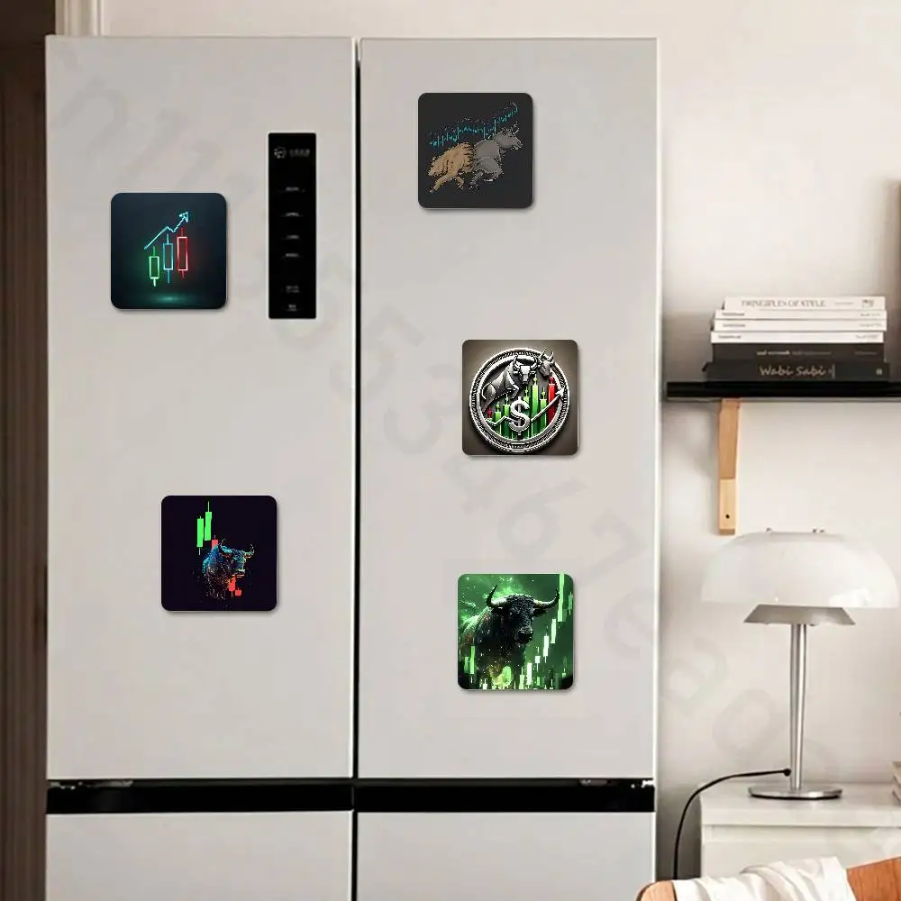 Day Trading Day Trader Fridge Magnet Personalized Magnetic Durable Plastic Square Picture Surface Fridge Magnets