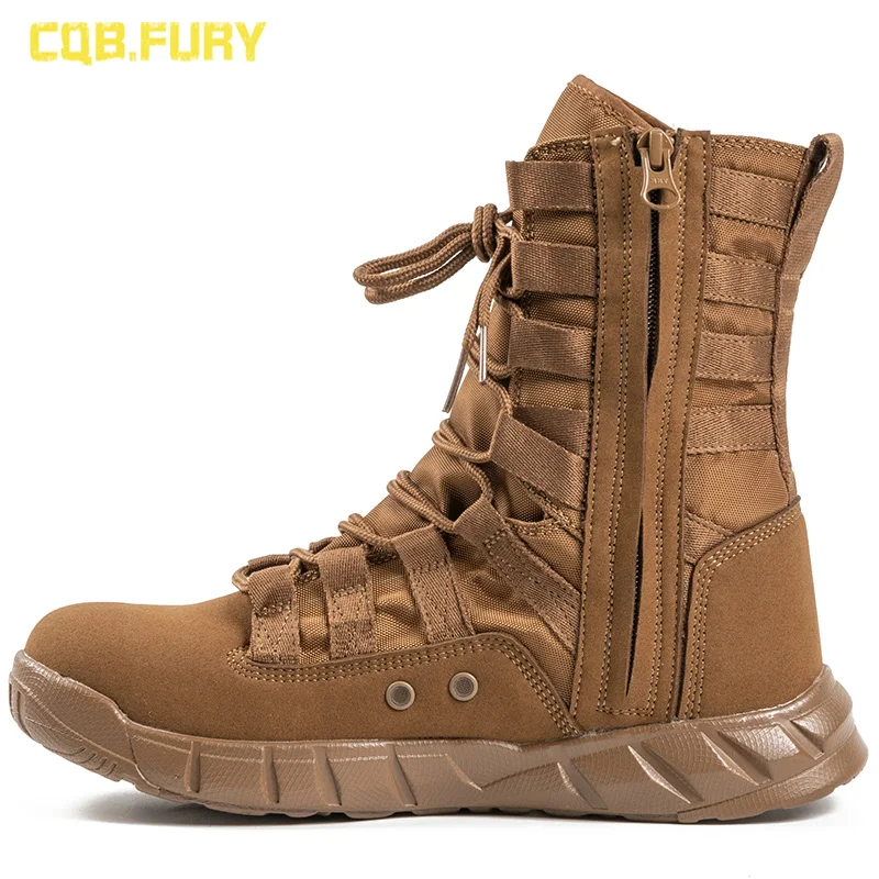 2024 New Summer High-Top Zipper Men\'s Fan Desert Mountaineering Special Boots