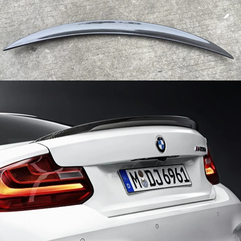 P Style For BMW F22 Spoiler Carbon Fiber Spoiler 2 Series F22 Coupe & F87 M2 220i M235i 228i Carbon Spoiler Lips 2014 - UP