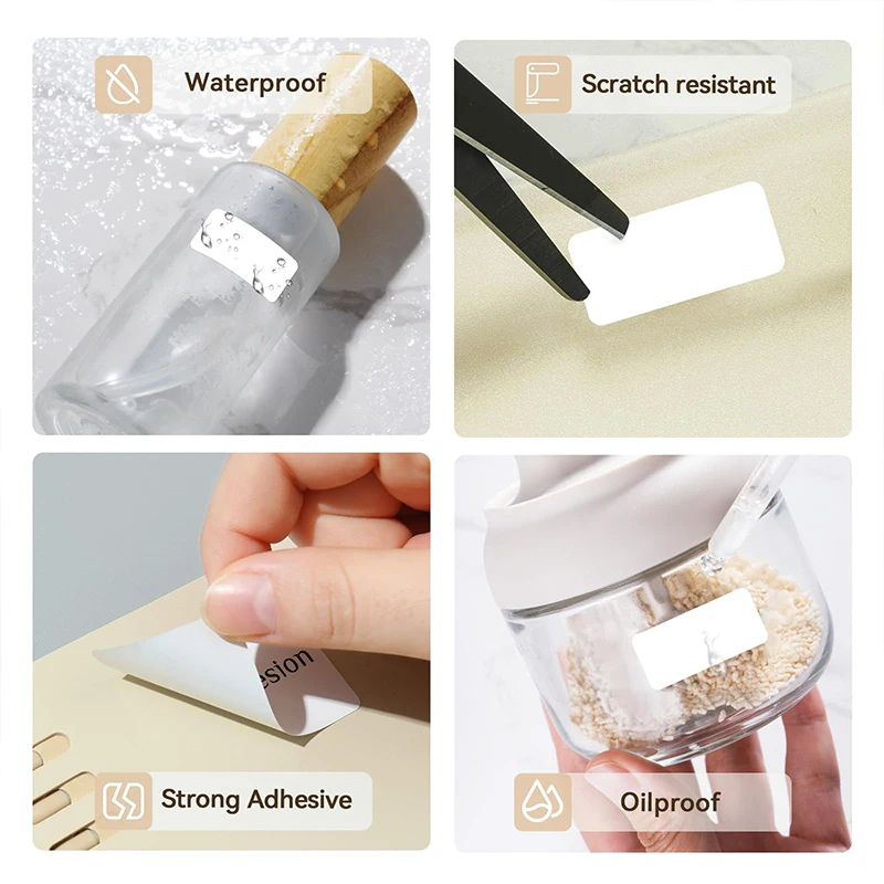Adhesive Thermal Label White/Color/Transparent Sticker Waterproof  Paper Tape For Niimbot D11 D110 D101 Portable Thermal Printer