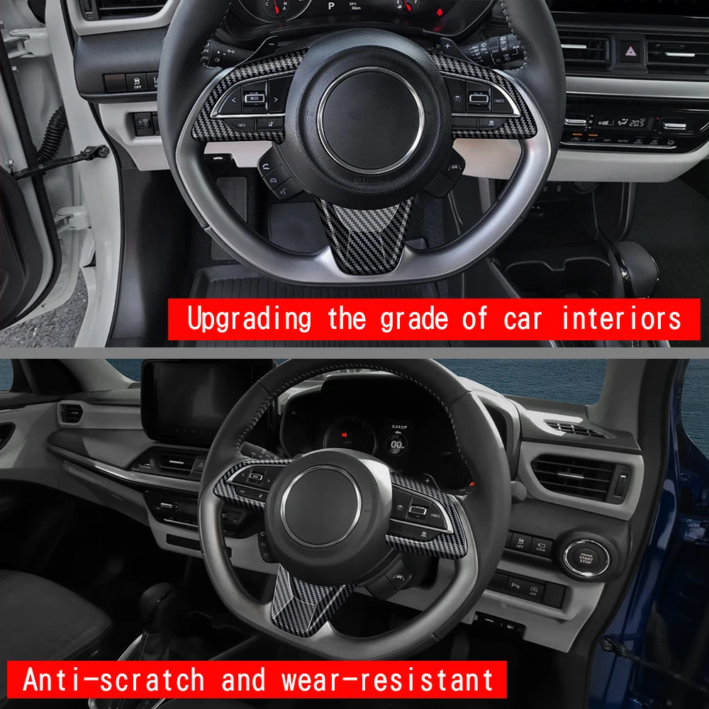 Car Accessories For Suzuki SWIFT Swift 2024 Steering Wheel Cover Trim Protection Auto Interior Decoration Styling Stickers