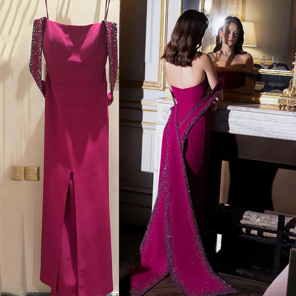 Spersonalizowane proste świecące sukienki wieczorowe z odkrytymi ramionami dla kobiet Backless Sexy Prom Gown Maxi Dress فساتين الحفلات