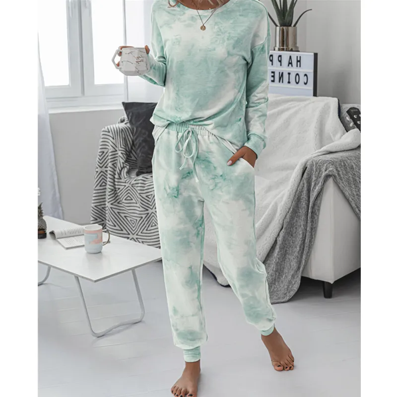 Womens Sets Spring Autumn Casual Set Ladies Sets 2 Pieces Fashion Long Sleeve Trousers Outdoor Home Clothes Suit Sport Woman