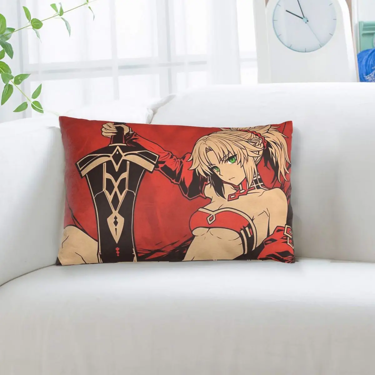Pinup Mordred Fate Stay Night Anime Rectangle Pillowcase Cushion Cover Decor Bedroom Bed Home Comfort Throw Pillow