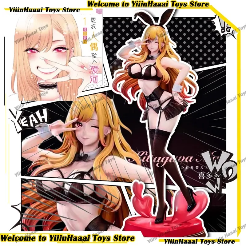 Nova Figura de Anime Kitagawa Marin de 43cm, My Dress-Up Darling, Modelo Coelhinha, Brinquedo de PVC, Ornamento Decorativo, Estátua, Presentes de Aniversário