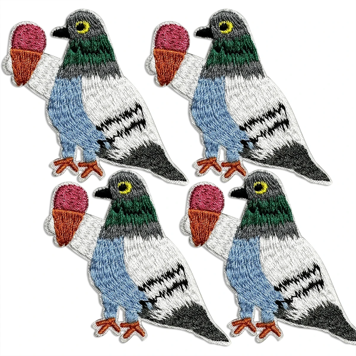 10/20 pcs Dove Bird Embroidered Iron on Sew on Patch Cute Applique for DIY Project Lovely Stickers for Clothes Bags T-shirts