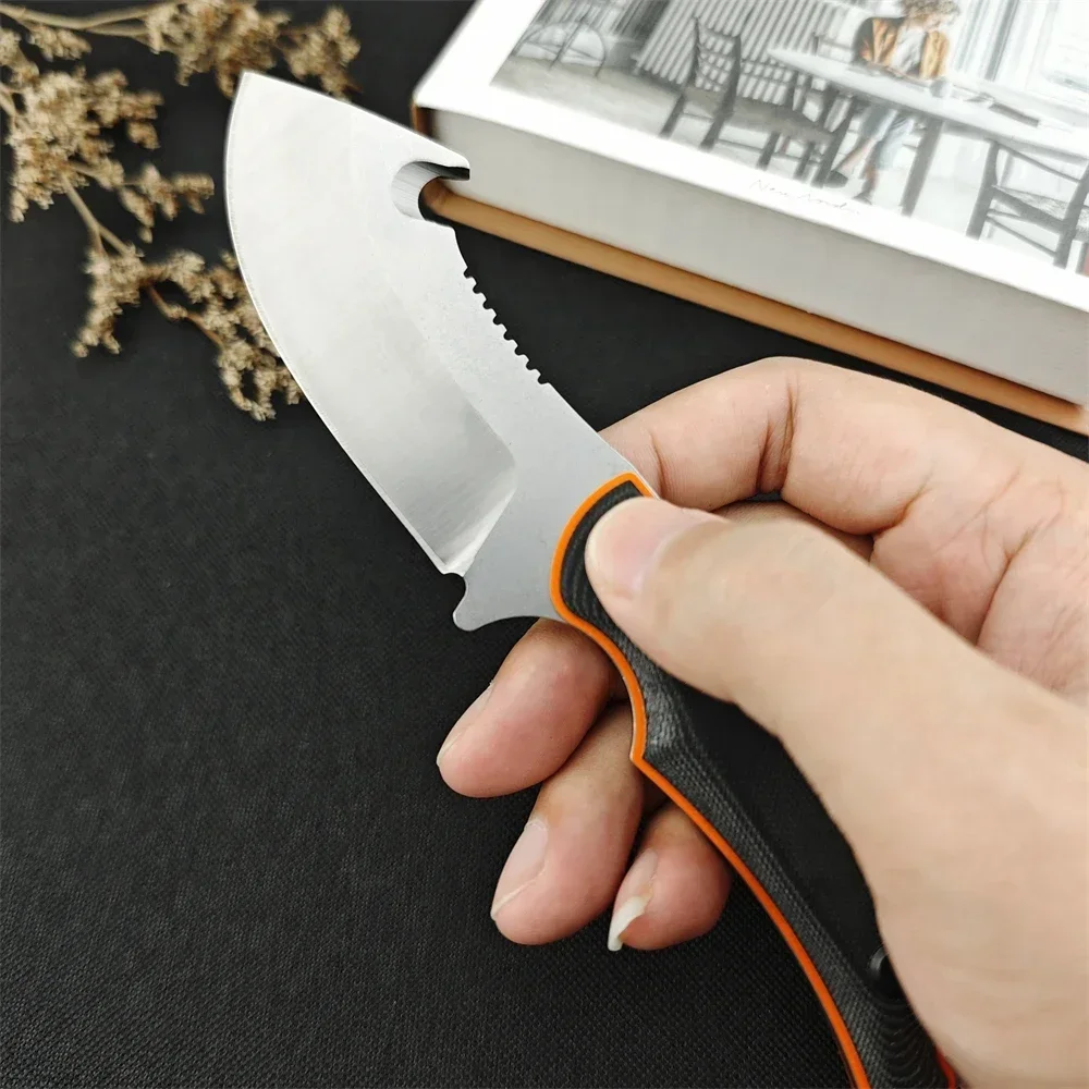 BM 15018 15017 15002 Fixed Blade Knife Hunting Knives 8Cr13Mov Blade G10 Handle Outdoor EDC Camping Hiking Tools Gift Sheath view 2