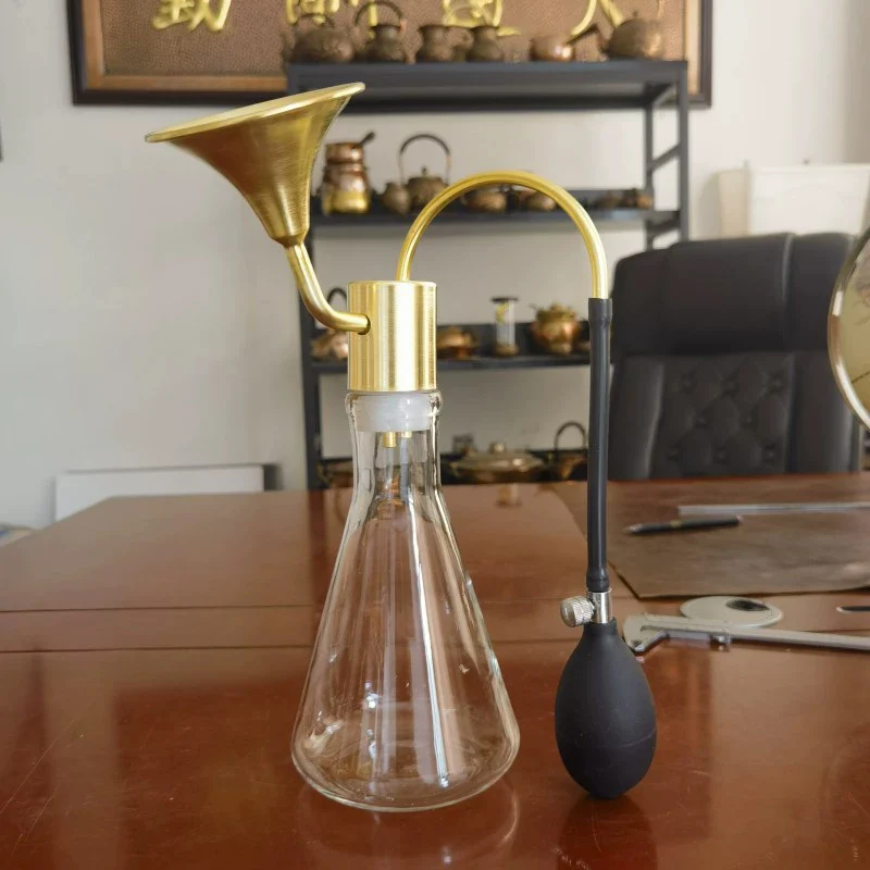 YANDER Red Copper Fragrance Smell Bottle Perfume Smell Brass Bottle Display Stand Spa Aroma Bottle Wine Tea Scent Release Bottle