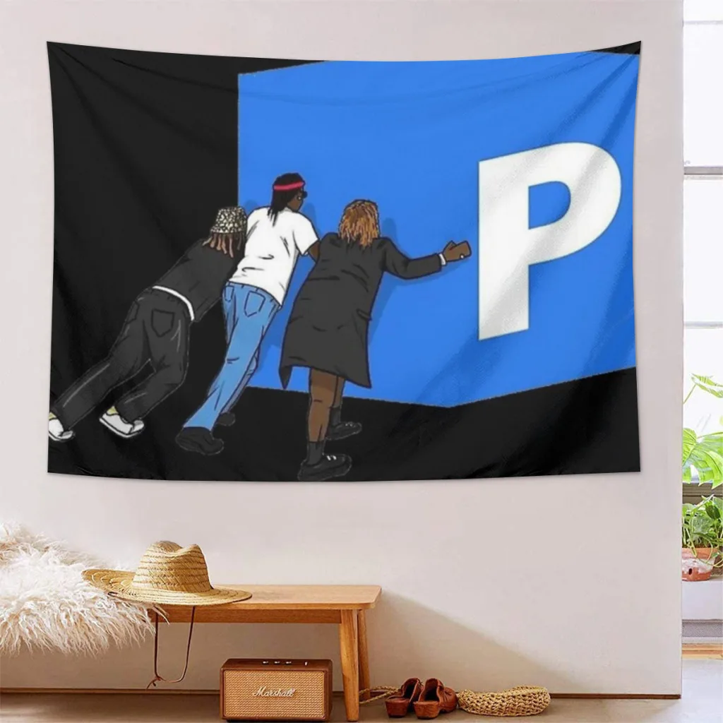 Pushin P Gunna Future Young Thug DS4EVER Drip Season Fan Art Wall Hanging Tapestry Home Wall Decoration