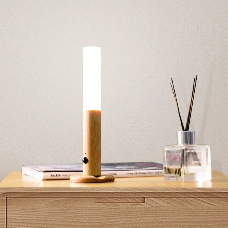 LED USB Night Light Magnetic Wall Lamp Kitchen Cabinet Closet Light Home Staircase Bedroom Table Move Lamp Bedside Lighting -1PC image 6
