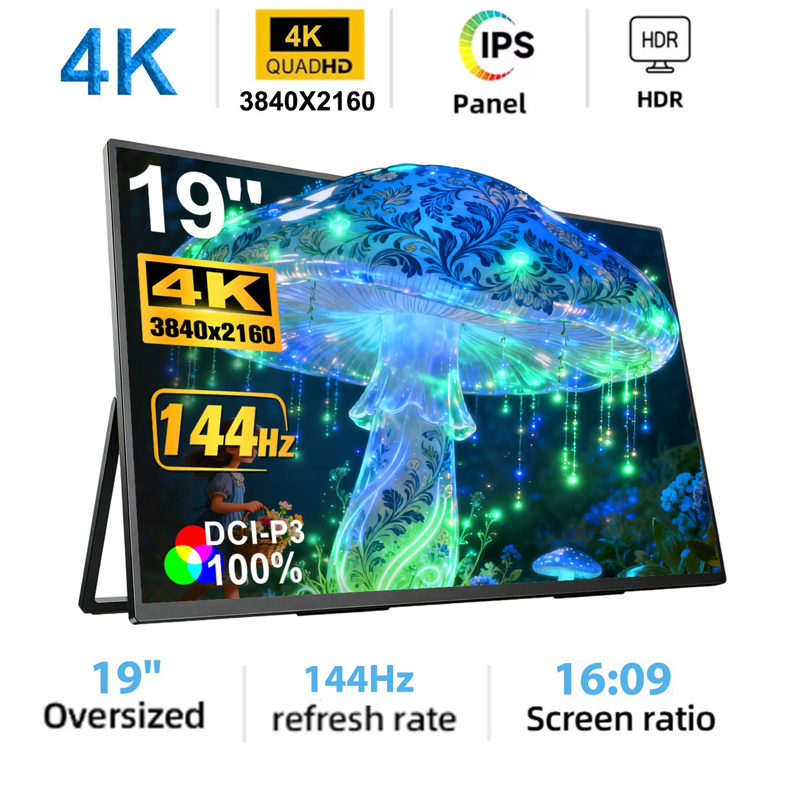 4K 144Hz 19