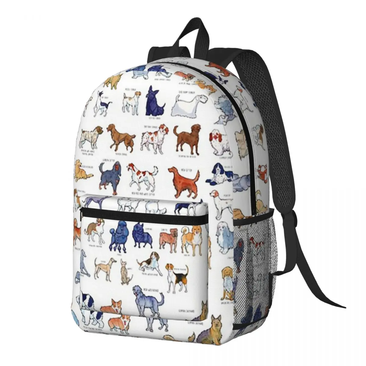 

Every AKC Dog Breed Backpack Hot Sale Daypack Large Capacity Children BookBag School Bag Shoulder Bags for Men Women