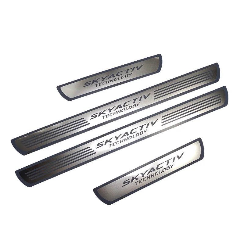 for Mazda3 Axela cx-5 2014-2024 Door sill plates stainless still car molding accessories scuff pad plate on door sills stickers