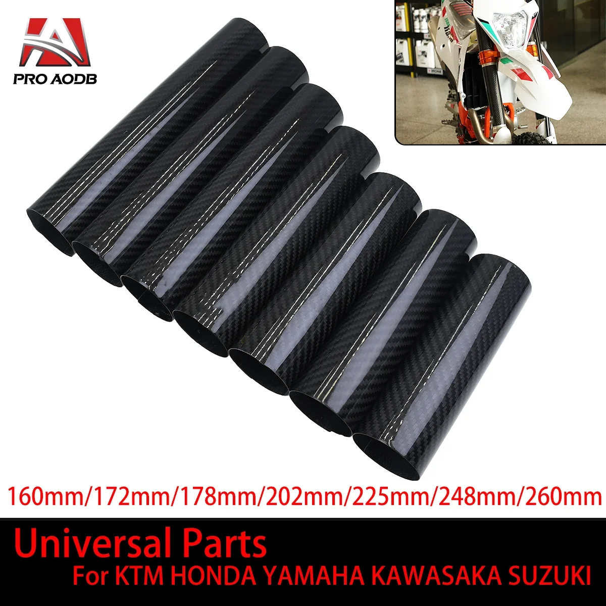 

For Honda CRF 250R 450R 250L 250M 250X 450X XR250 SXF EXCF YZF KXF Universal Parts Fork Wraps Carbon Fiber Protectors Motocross