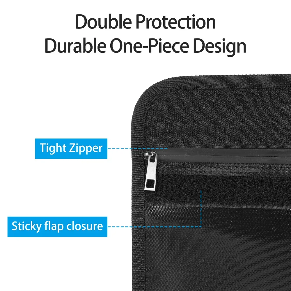 Fiberglass Fireproof Bag Sticky Strip Silver Cloth Document Organizer Zipper Closure Heat Insulated Waterproof Pouch