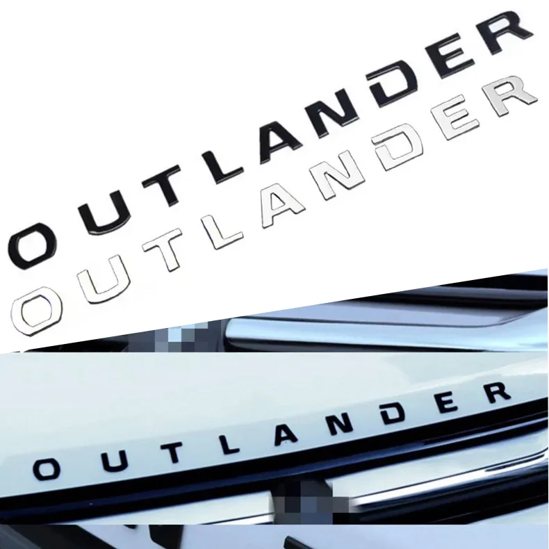 

Suitable for 13-19 models of Outlander letter stickers on the front hood and car logo OUTLANDER before modification