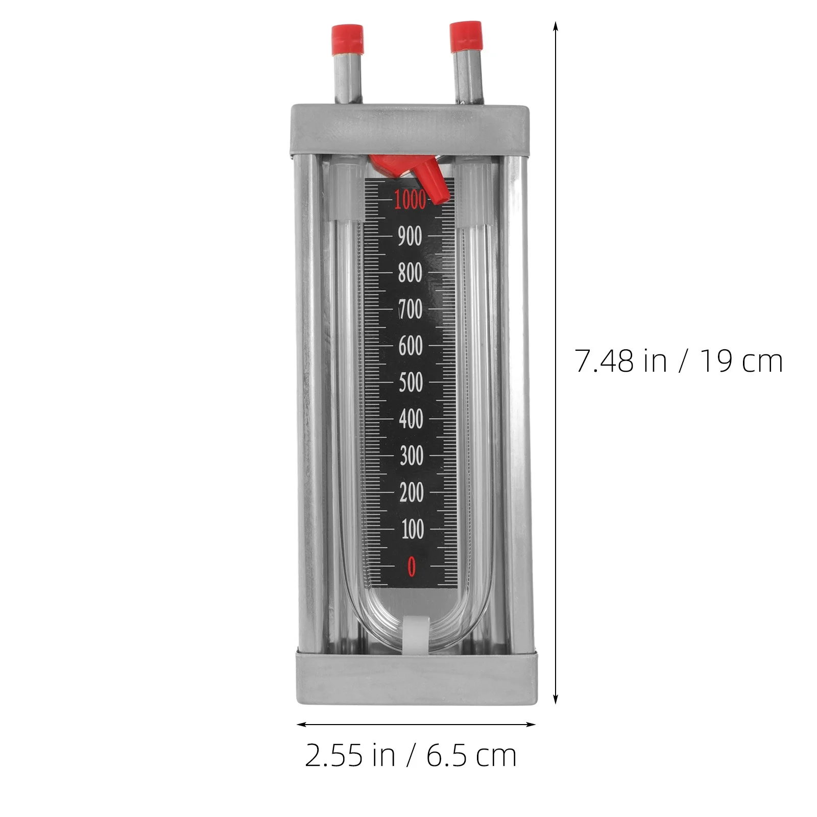 U Rohr Manometer 0-1000Pa Edelstahl Vakuum Manometer Für Labor Hause Hohe Genauigkeit Wasser Säule Sensor
