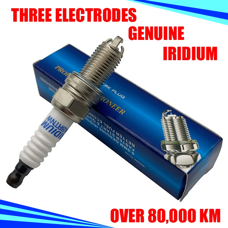4pcs three electrodes iridium spark plug DK8RTNW for IKR7D ZKR7A-10 SXU22PR9 VXU22 IXU22 DCPR7EIX-P ZXU20PR11 IKR6G11 DCPR7EIX