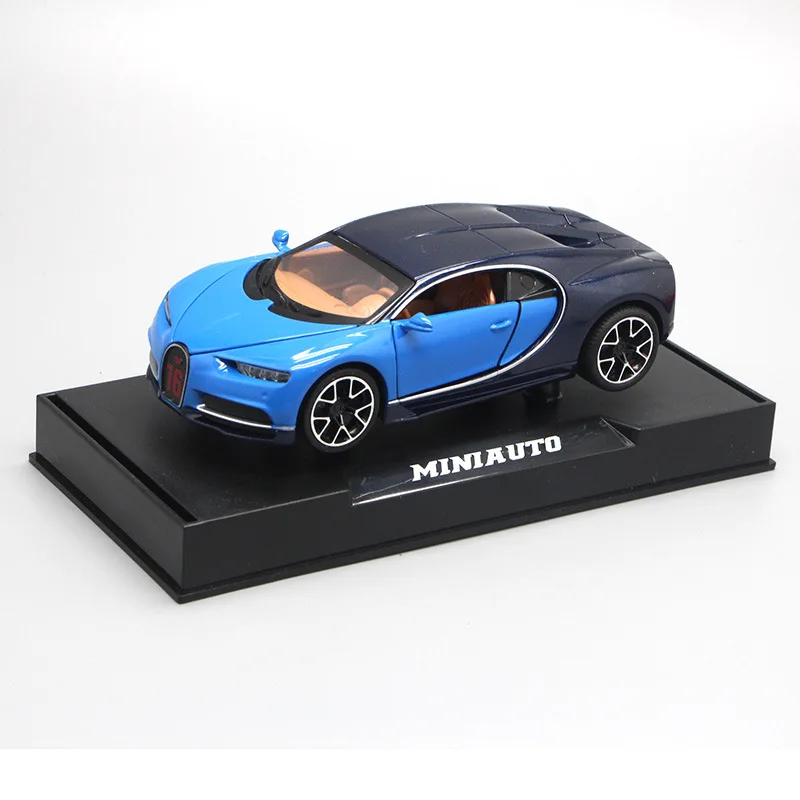 1:32 Bugatti Chiron Alloy Sports Car Model Diecast Metal Toy Racing Car Vehicles Model Simulation Sound Light Kids Gifts E80