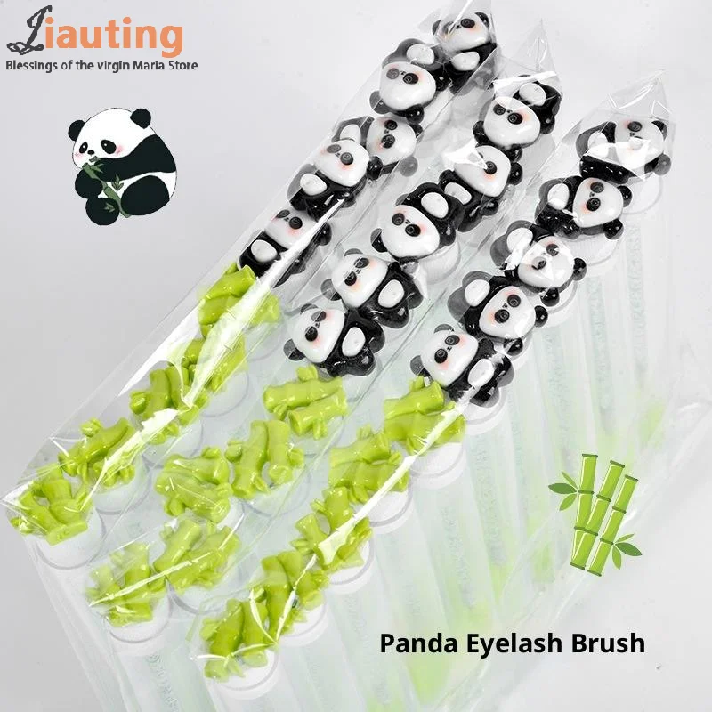 1/10 قطعة فرشاة لاش رمش فرش لملحقات رمش Spoolies تنظيف عصي الماسكارا أنبوب الباندا الخيزران أنبوب ماسكارا