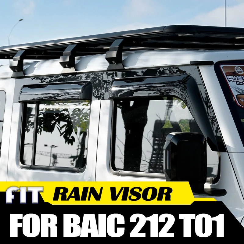 Car Window Rain Shield Fit for BAIC 212 T01 2024 2025 Modified Car Window Rain Eyebrow Baffle Sunshade Exterior Accessories