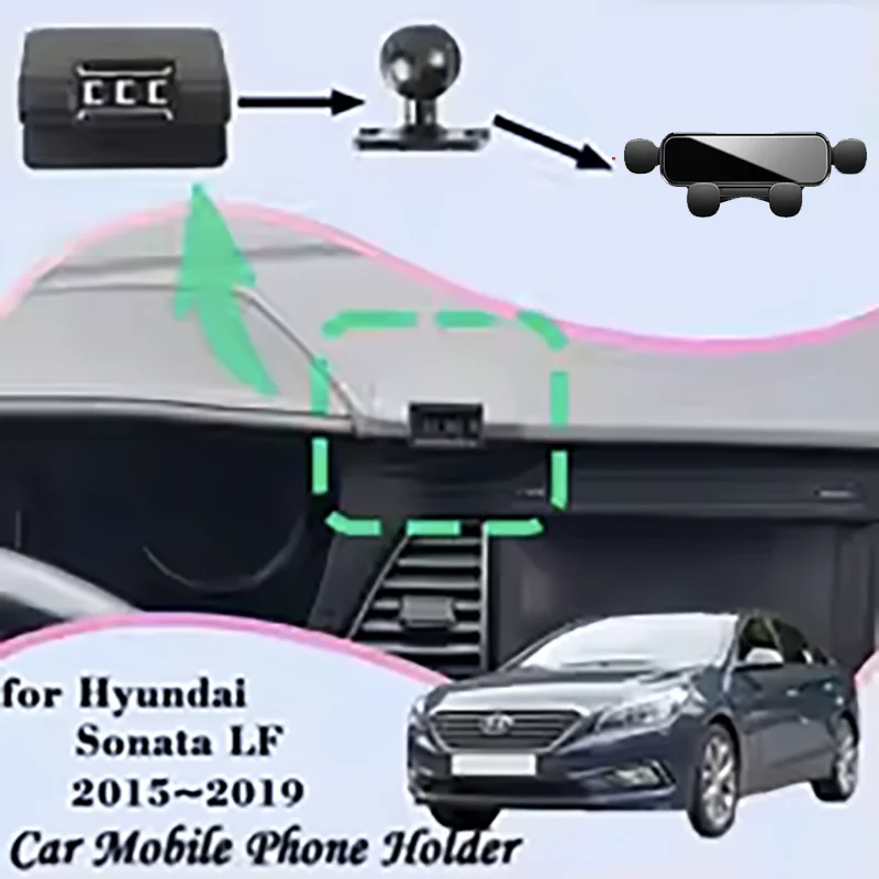 

Car Mount for Hyundai Sonata LF 2015~2019 2016 Air Vent Auto Mobile Phone Holder Cellphone Bracket Gravity Stand Accessories