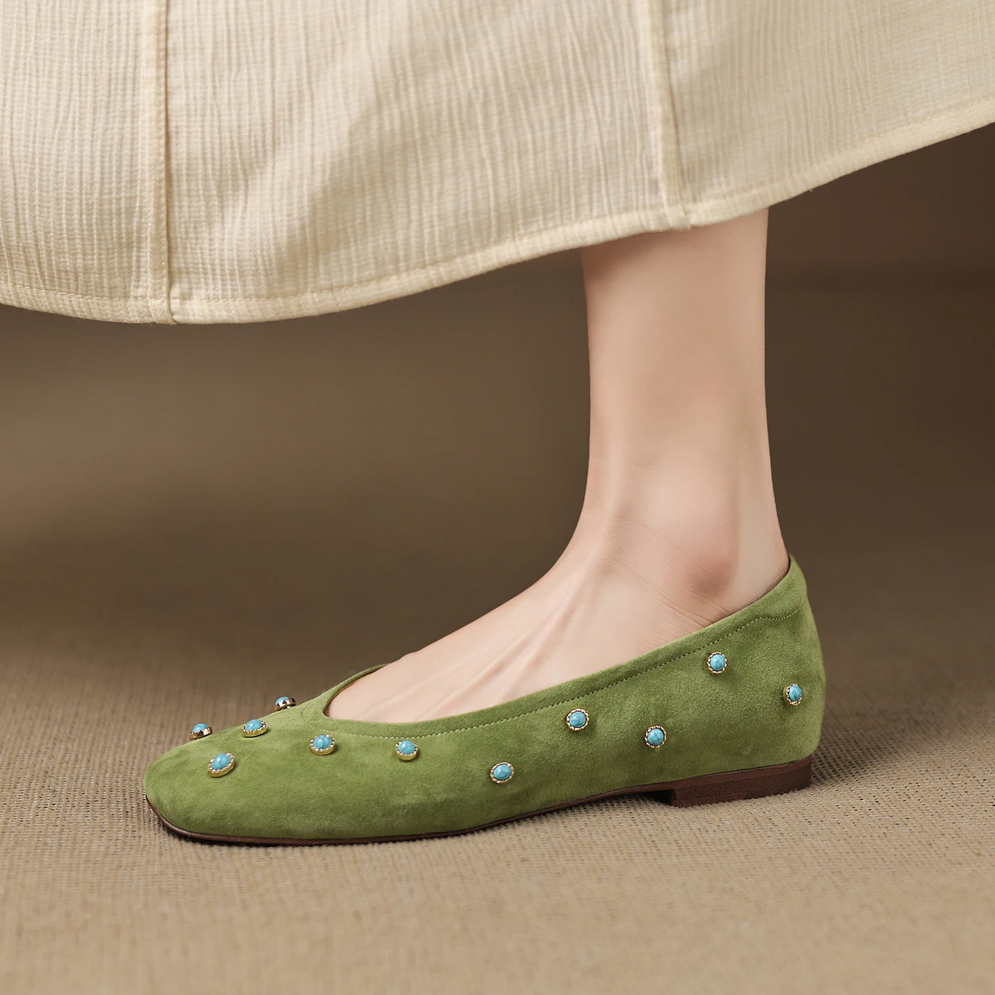 

Элегантная офисная женская обувь ручной работы из натуральной кожи на низком каблуке 1 см с острым носком, повседневная обувь на плоской подошве, рабочая обувь на плоской подошве