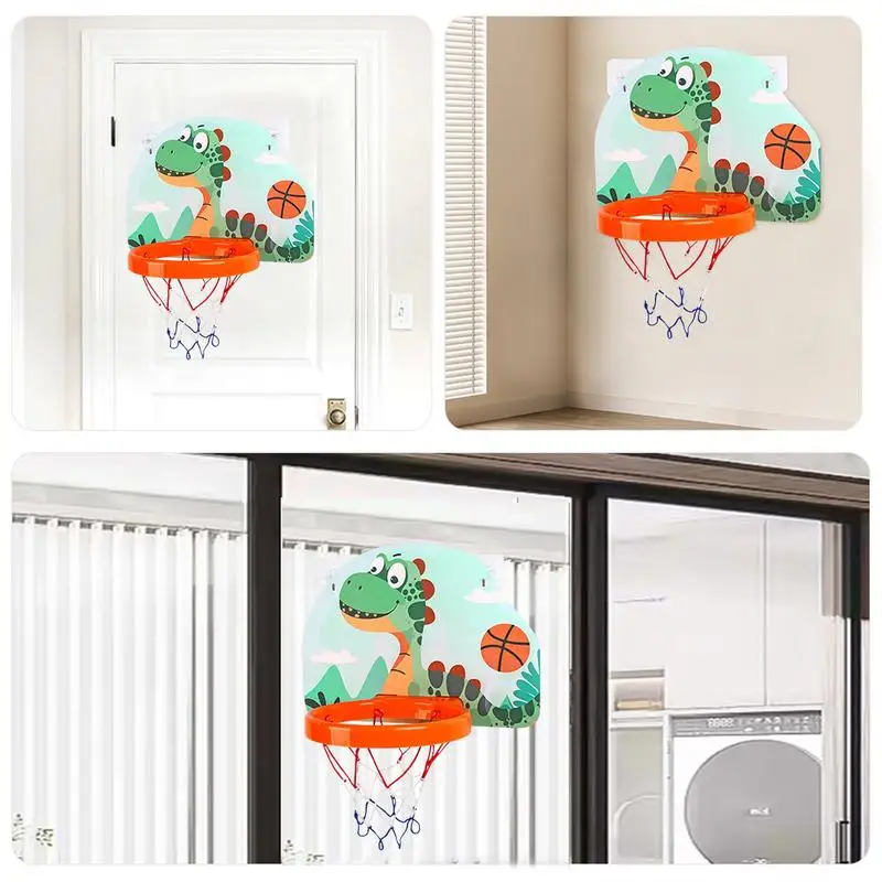 Aros de montaje en pared plegables para niños, aro de baloncesto interior iluminado, aro de baloncesto ajustable para dormitorio, aro portátil sobre la puerta