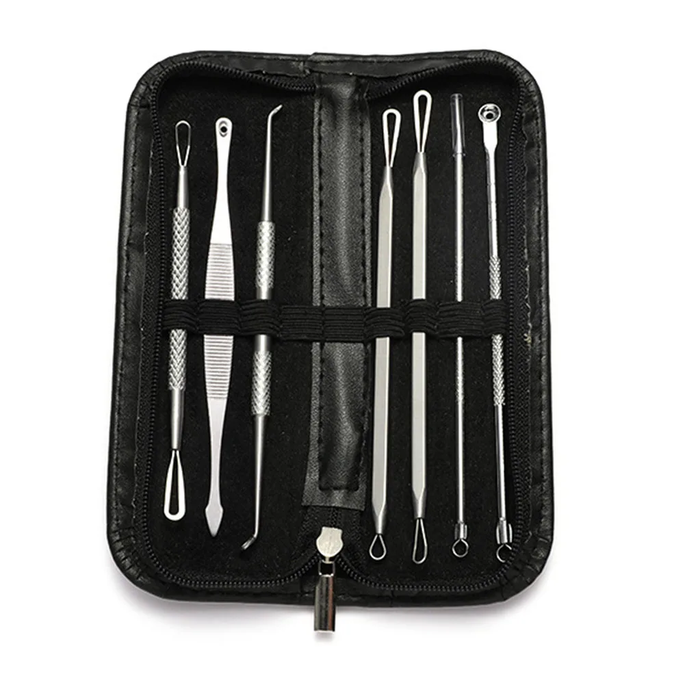 7 Piece Stainless Steel Double Head Acnes Needle Set Multifunctional Lightweight Pimple Needles Kit For Cleaning Nail Care