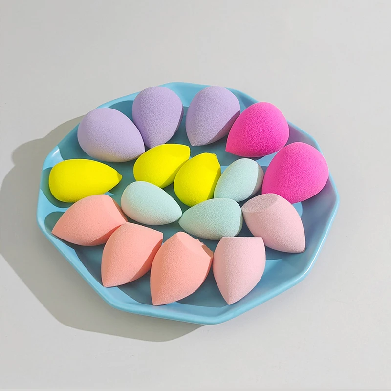 8/12 pezzi mini uovo per trucco piccola spugna Puf cosmetici carini soffio portatile morbido spugna per trucco viso strumenti di bellezza a doppio uso bagnati e asciutti