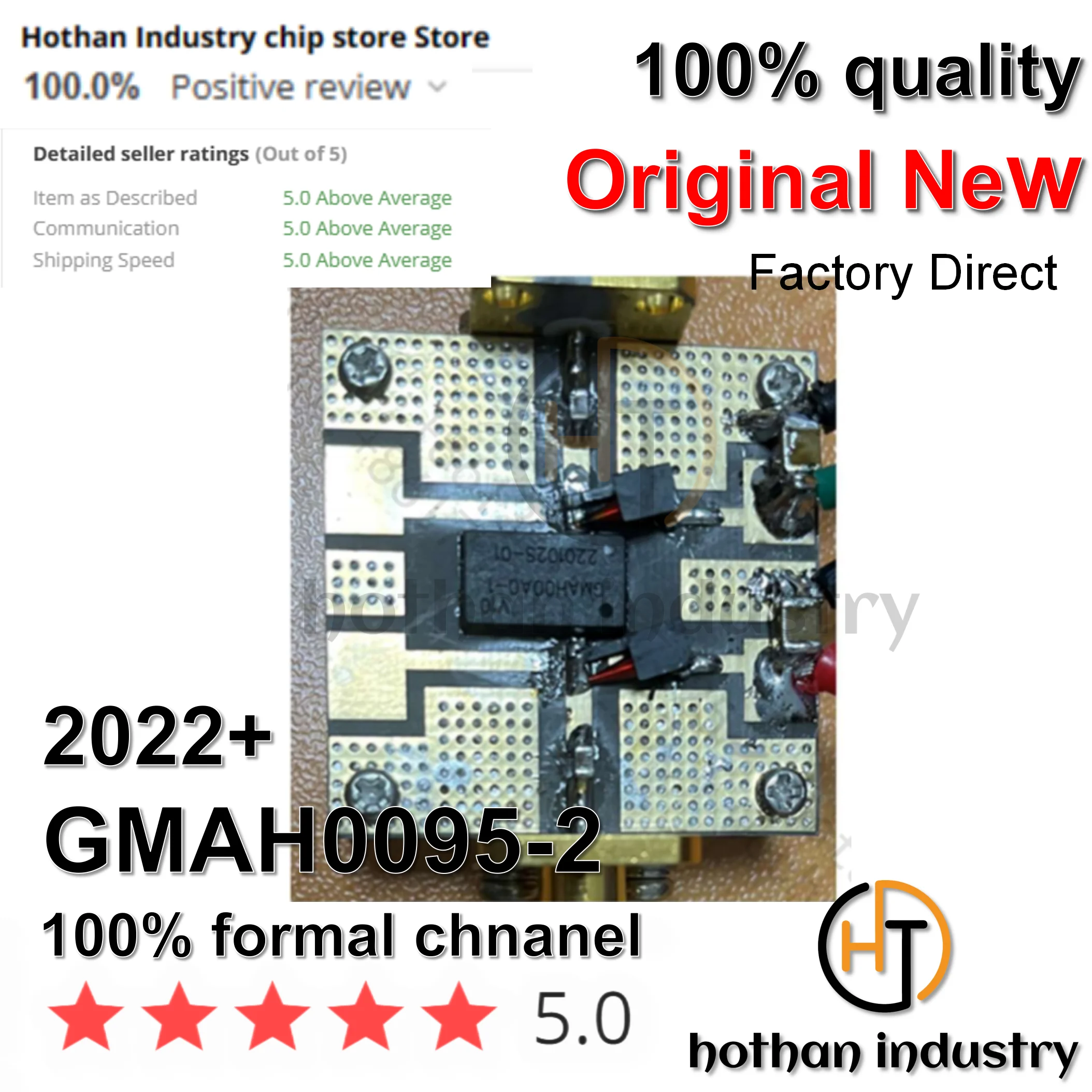 

（1PCS）100% NEW GMAH0095-2 DC-9.5GHz, 2W, 28V GaN Fully matched PA Module